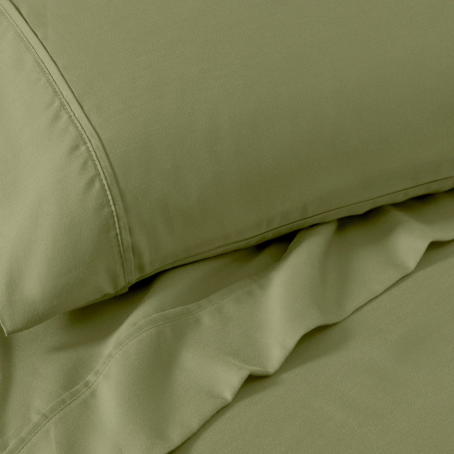 Superior Cotton Blend 1200 Thread Count Solid Deep Pocket Bed Sheet Set