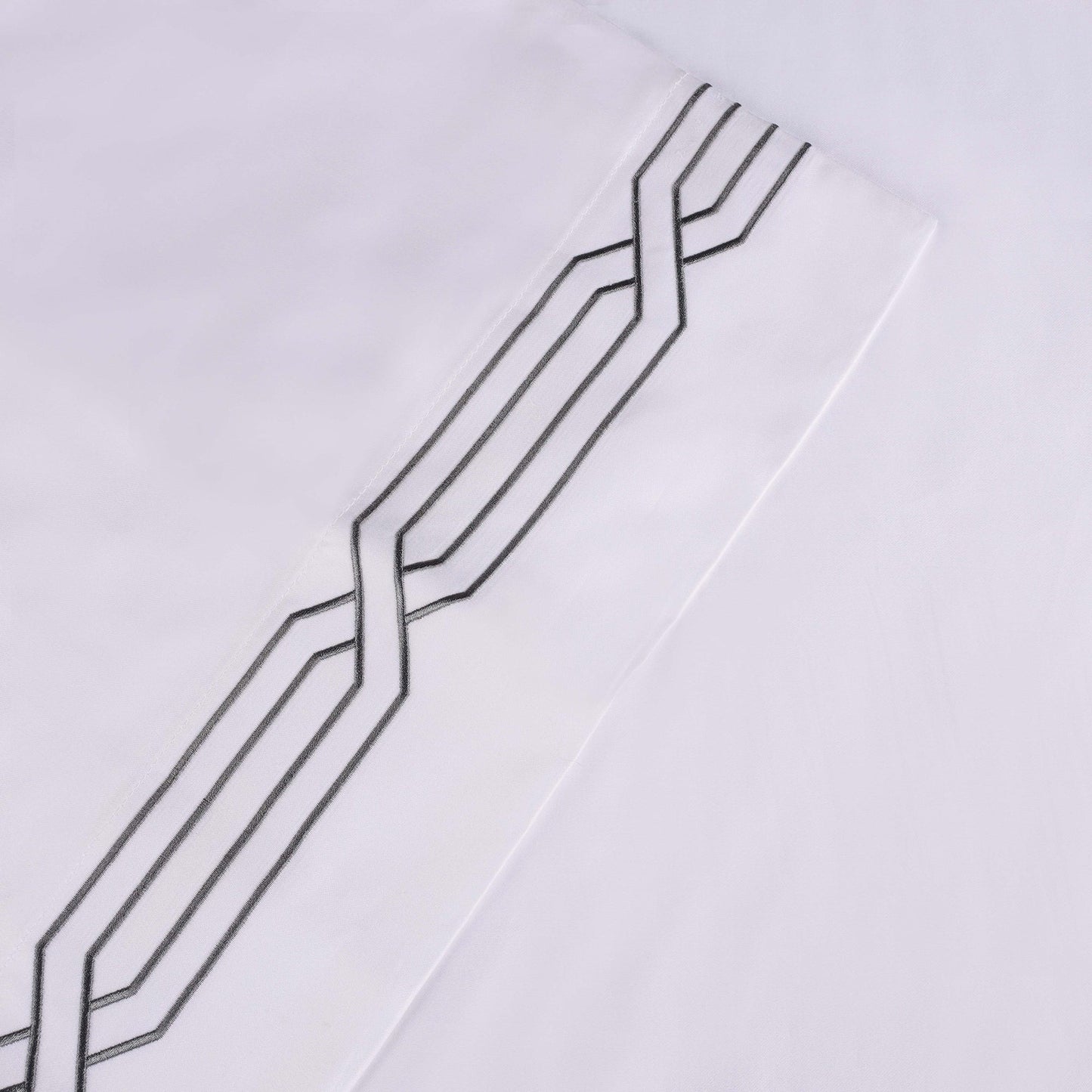 Jeu de draps uni en coton égyptien supérieur, 1200 fils, respectueux de l'environnement.