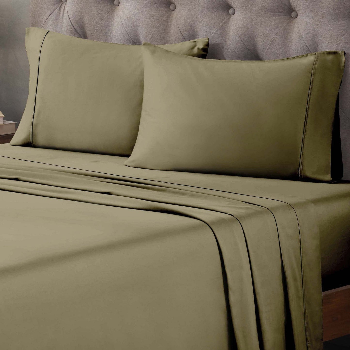 Superior Egyptian Cotton 400 Thread Count Solid Deep Pocket Bed Sheet Set