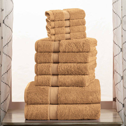 Superior Egyptian Cotton Pile Heavyweight 10-Piece Towel Set