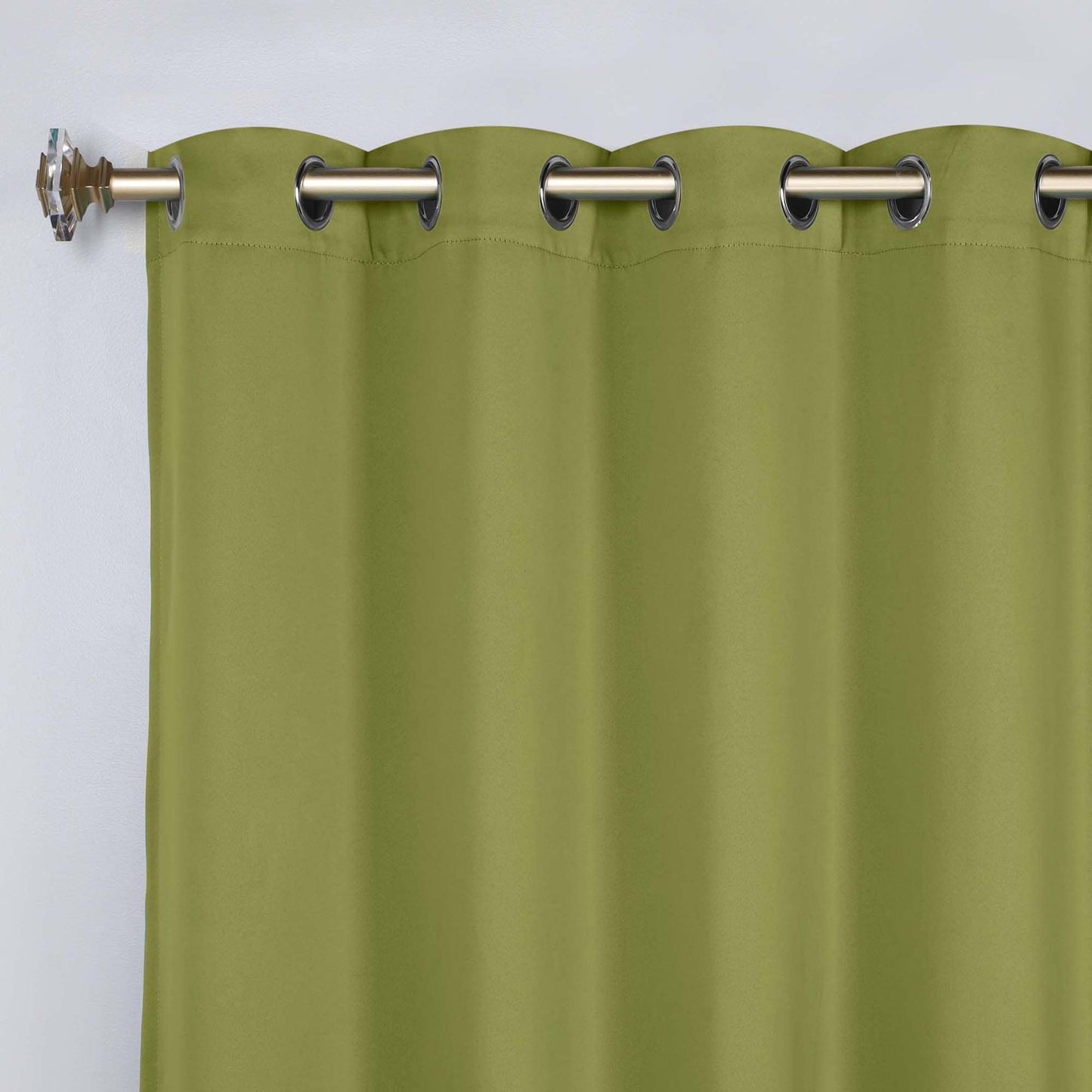 Superior Modern Solid Washable Room Darkening Blackout Curtains, Set of 2 Panels