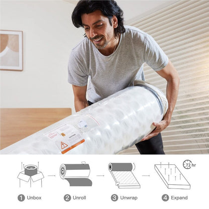 Matelas hybride en mousse à mémoire de forme avec gel, moelleux, respirant et rafraîchissant de 30 cm (12 po) de SweDrea, certifié CertiPUR-US, SGS et OEKO-TEX.