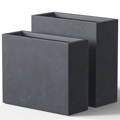 Grandes jardineries rectangulaires en béton / Grandes jardineries pour fleurs, pour intérieur et extérieur