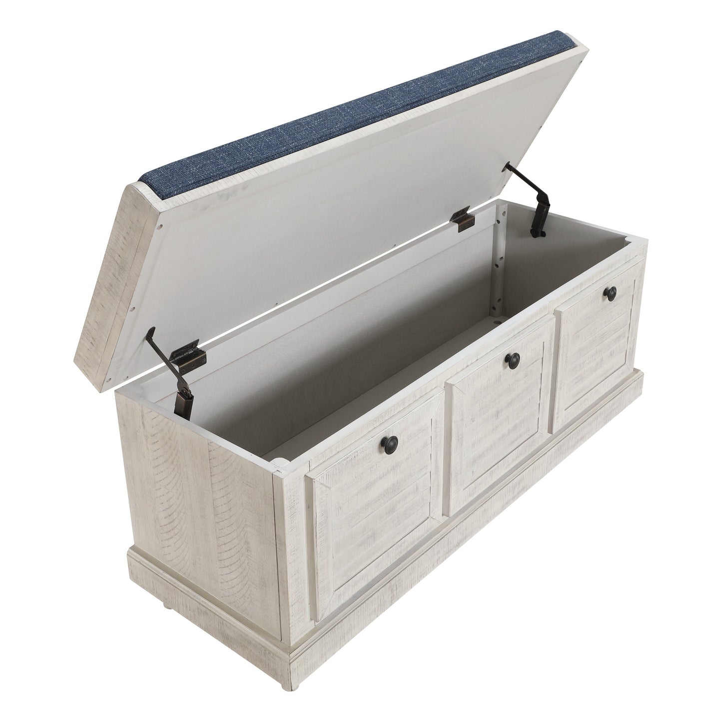 Le banc de rangement Arbakka gris de The Gray Barn