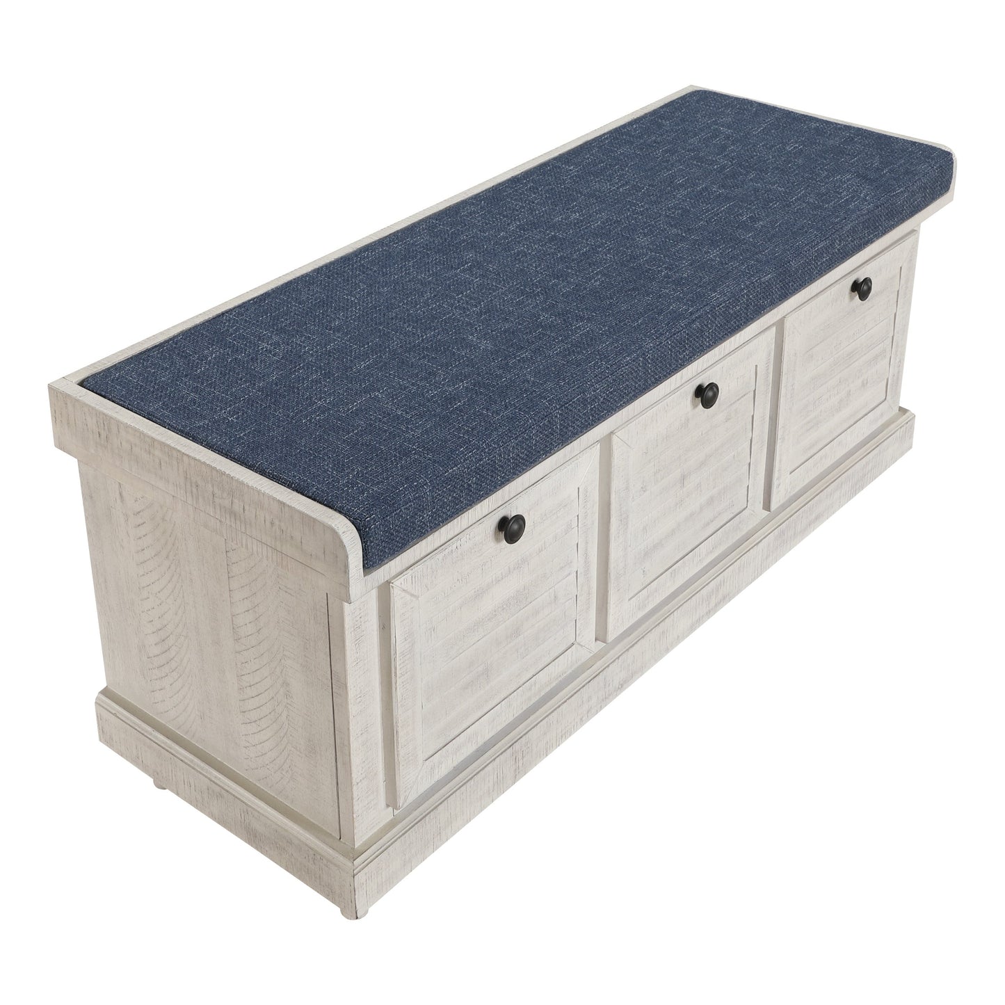 Le banc de rangement Arbakka gris de The Gray Barn