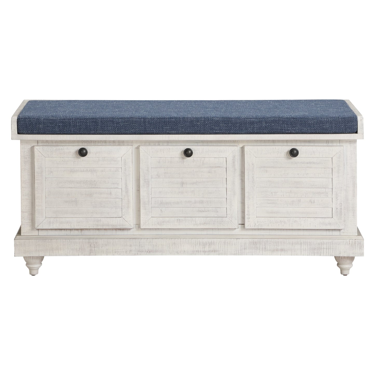 Le banc de rangement Arbakka gris de The Gray Barn