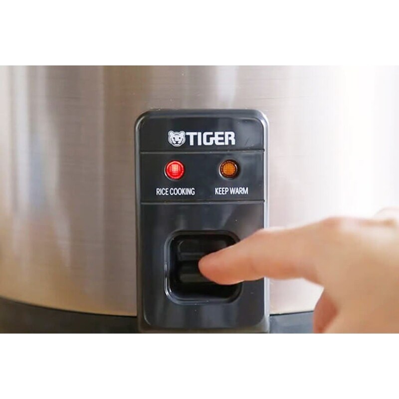 Tiger JNP-S55U-HU Casserole à riz et réchaud 3 tasses, gris acier inoxydable