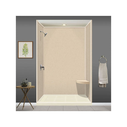 Transolid Studio, siège de douche d'angle mural en surface solide, 14 po x 14 po - 14,5 x 14,25 x 3