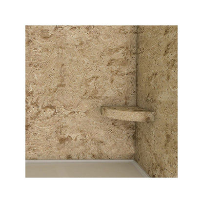 Transolid Studio, siège de douche d'angle mural en surface solide, 14 po x 14 po - 14,5 x 14,25 x 3