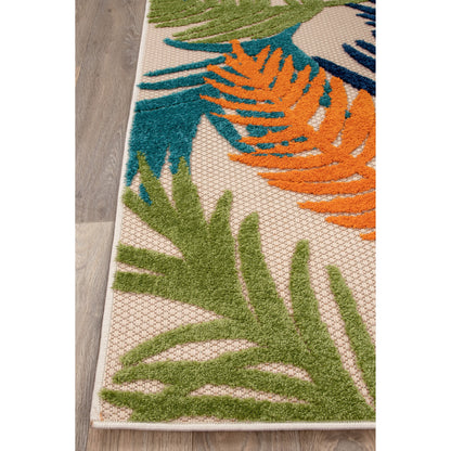 World Rug Gallery Tropical Floral Modern Indoor/Outdoor Area Rug