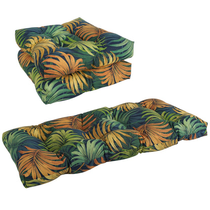 Tufted Indoor/Outdoor Settee Cushion Set (Set of 3) - 19 x 19/19 x 42