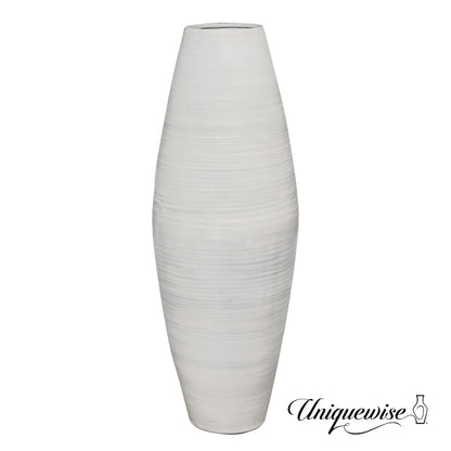 Uniquewise Tall Cylinder Bamboo Floor Vase Decorative Accent for Hotel Lobbies and Spa, Perfect Decor for Living Room or Hallway