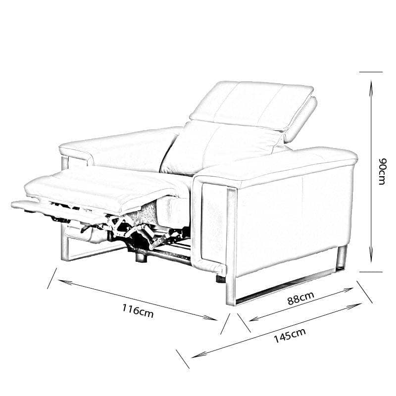 Lucca Power Armchair - Grey