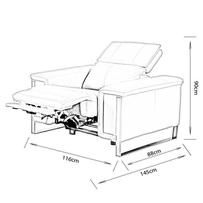 Lucca Power Armchair - Grey