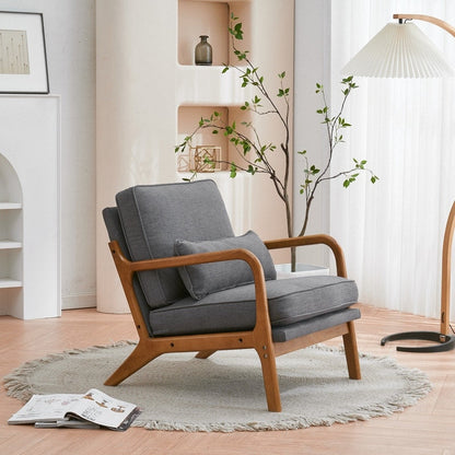 Fauteuil d'appoint capitonné de style moderne du milieu du siècle