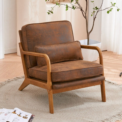Fauteuil d'appoint capitonné de style moderne du milieu du siècle