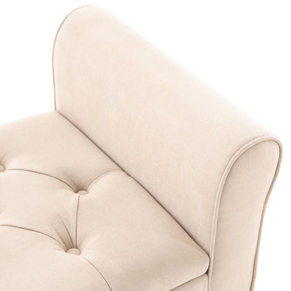 Banc de rangement capitonné, banc avec accoudoirs, banc d'entrée avec couvercle à rabat, 50,4 pouces.