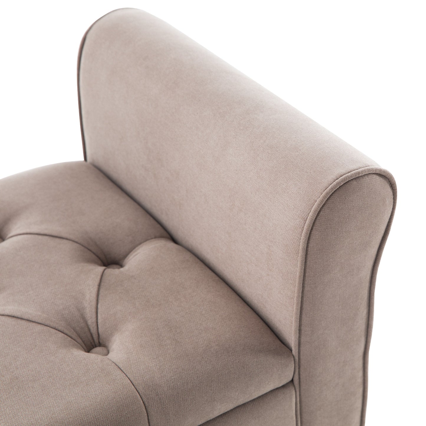 Banc de rangement capitonné, banc avec accoudoirs, banc d'entrée avec couvercle à rabat, 50,4 pouces.