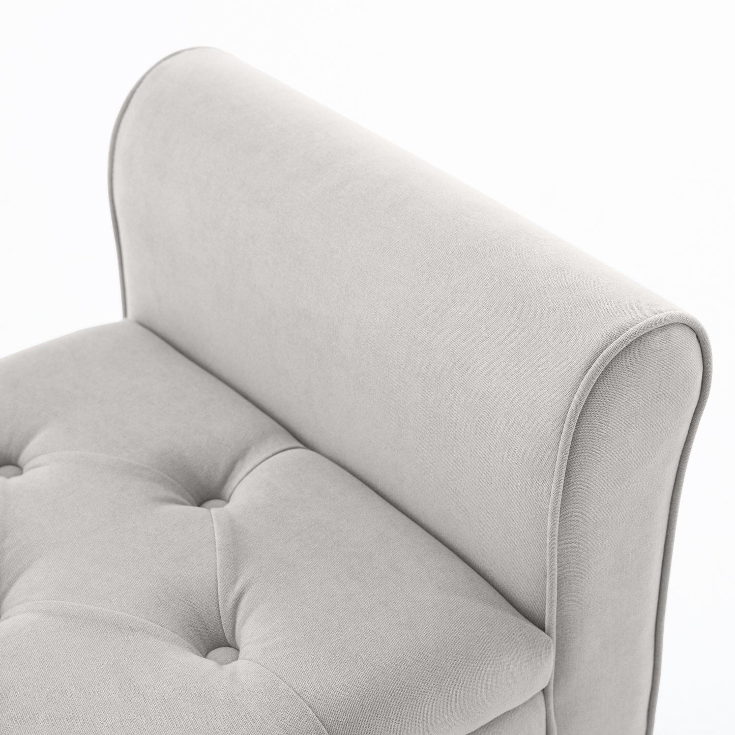 Banc de rangement capitonné, banc avec accoudoirs, banc d'entrée avec couvercle à rabat, 50,4 pouces.