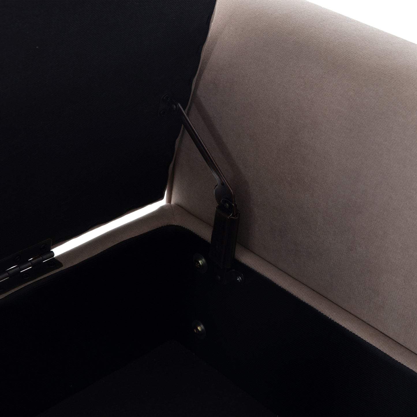 Banc de rangement capitonné, banc avec accoudoirs, banc d'entrée avec couvercle à rabat, 50,4 pouces.
