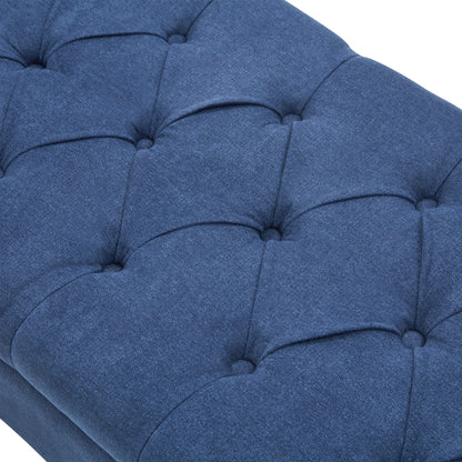 Banc de rangement capitonné, banc avec accoudoirs, banc d'entrée avec couvercle à rabat, 50,4 pouces.