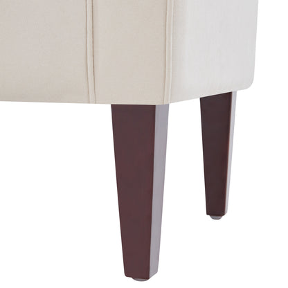 Banc de rangement capitonné, banc avec accoudoirs, banc d'entrée avec couvercle à rabat, 50,4 pouces.