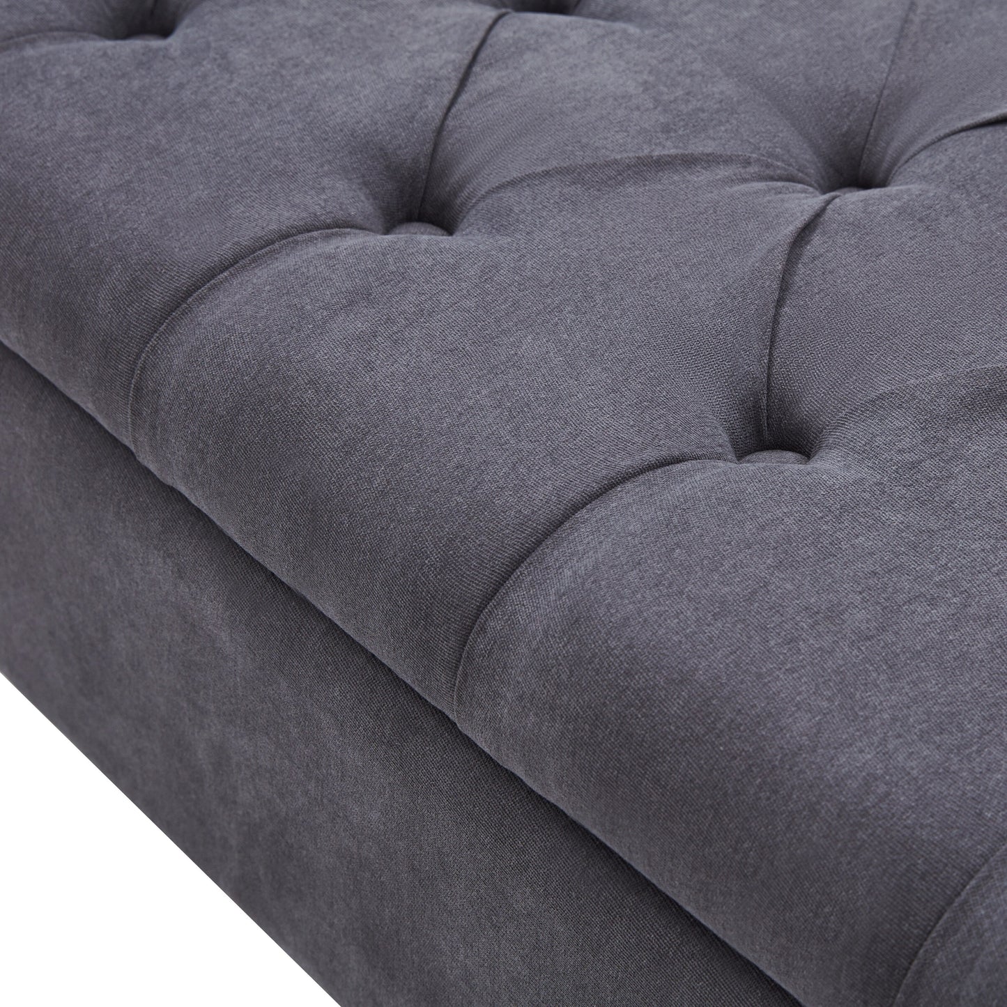 Banc de rangement capitonné, banc avec accoudoirs, banc d'entrée avec couvercle à rabat, 50,4 pouces.