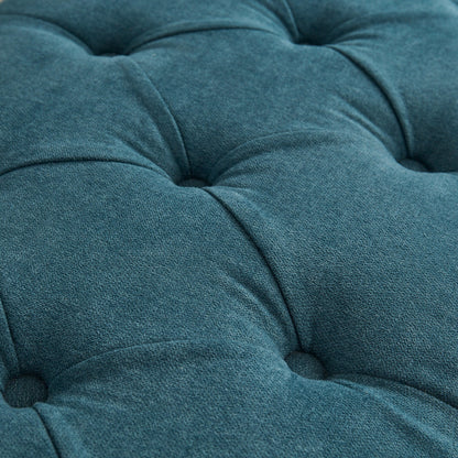 Banc de rangement capitonné, banc avec accoudoirs, banc d'entrée avec couvercle à rabat, 50,4 pouces.