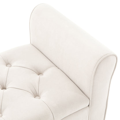 Banc de rangement capitonné, banc avec accoudoirs, banc d'entrée avec couvercle à rabat, 50,4 pouces.