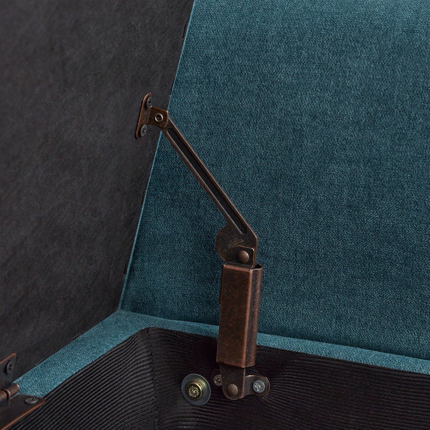 Banc de rangement capitonné, banc avec accoudoirs, banc d'entrée avec couvercle à rabat, 50,4 pouces.