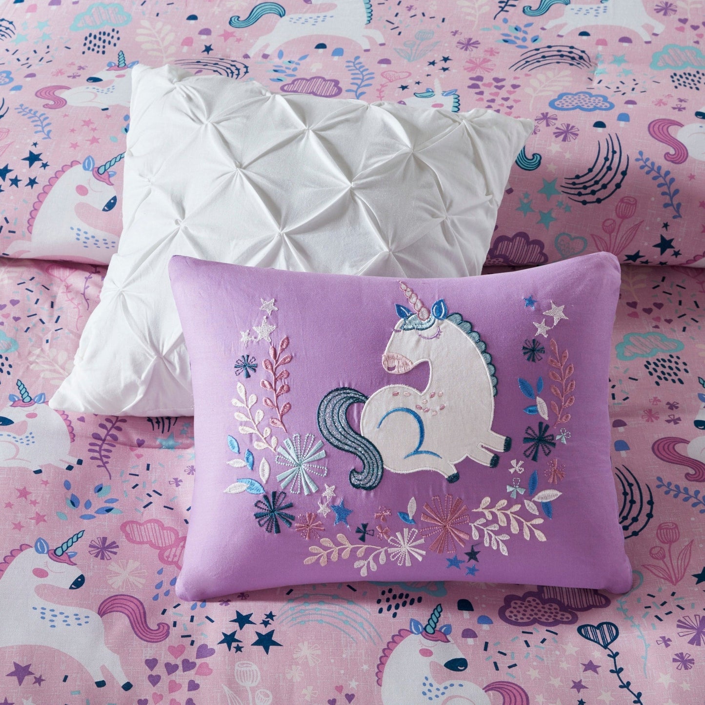 Intelligent Design Kids Ella Unicorn Cotton Comforter Set