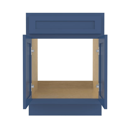 Meuble-lavabo de salle de bain Vanity Art en bois massif de 60 cm (24 pouces) avec lavabo simple.