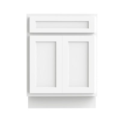 Meuble-lavabo de salle de bain Vanity Art en bois massif de 60 cm (24 pouces) avec lavabo simple.