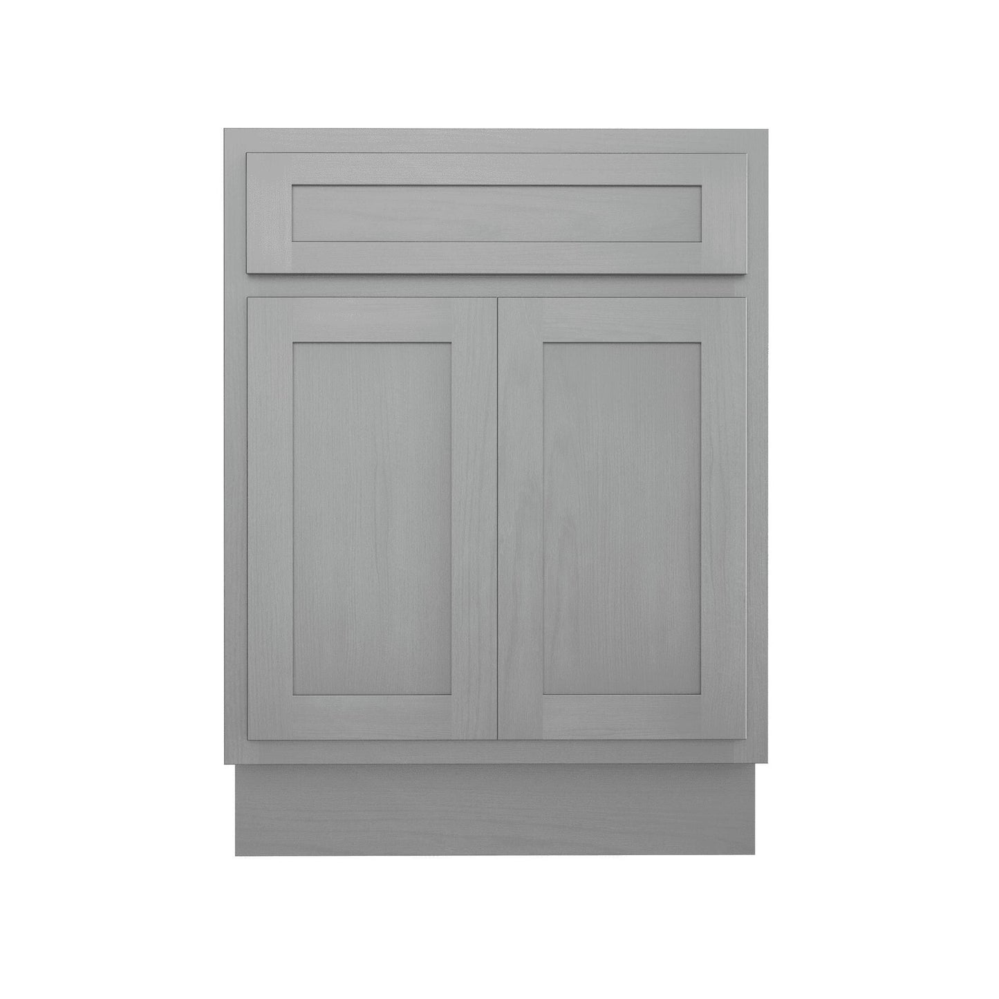 Meuble-lavabo de salle de bain Vanity Art en bois massif de 60 cm (24 pouces) avec lavabo simple.