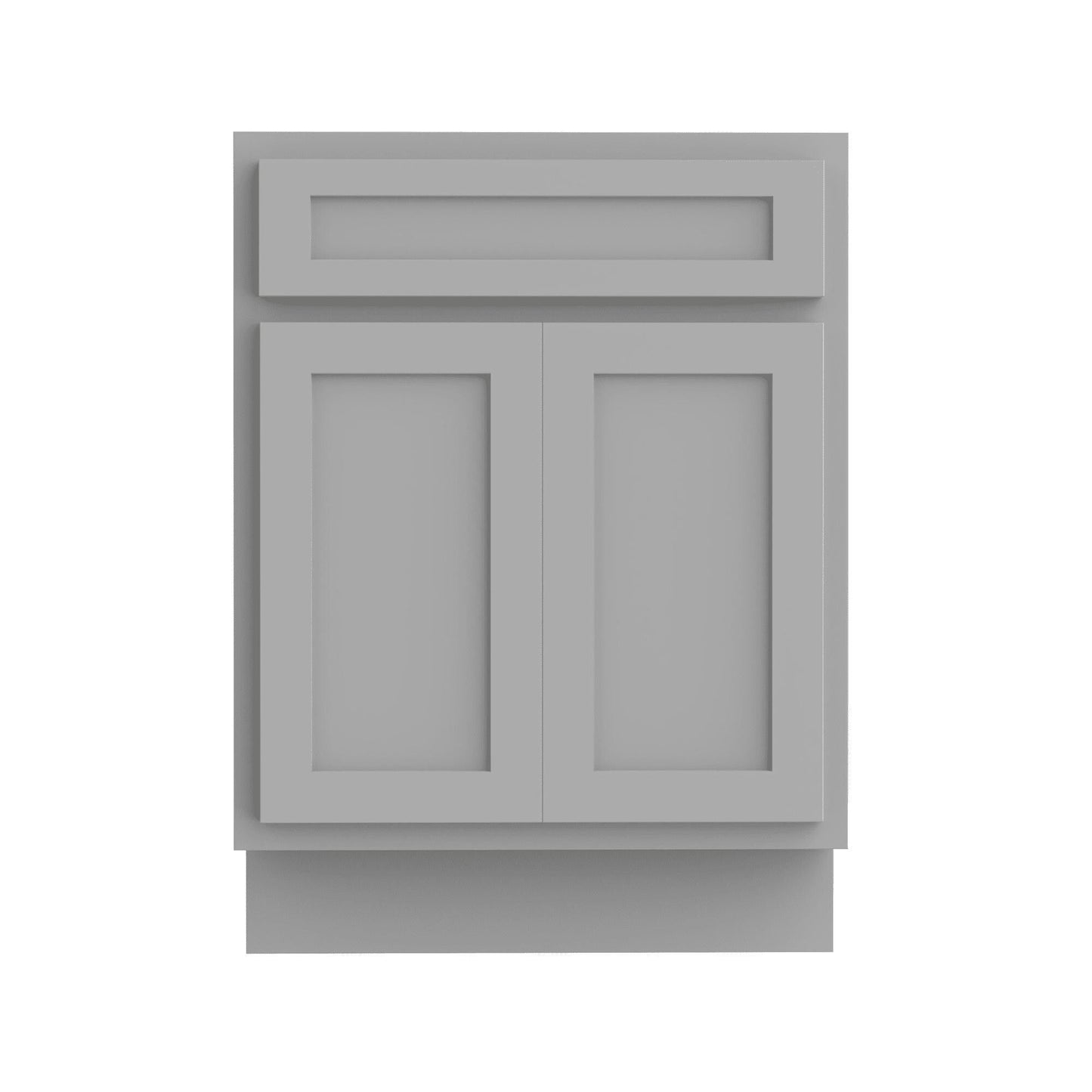 Meuble-lavabo de salle de bain Vanity Art en bois massif de 60 cm (24 pouces) avec lavabo simple.