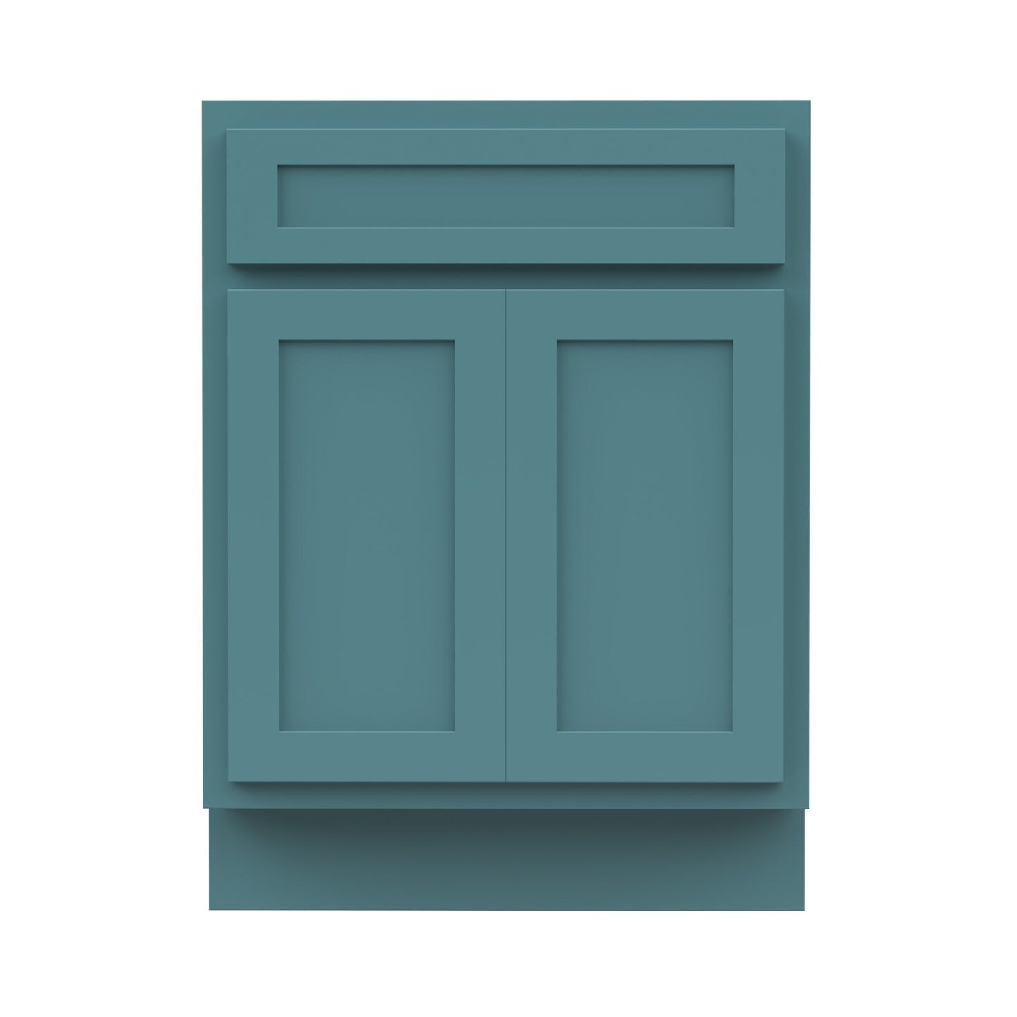 Meuble-lavabo de salle de bain Vanity Art en bois massif de 60 cm (24 pouces) avec lavabo simple.