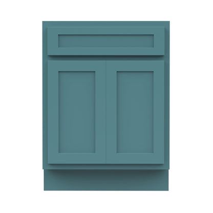 Meuble-lavabo de salle de bain Vanity Art en bois massif de 60 cm (24 pouces) avec lavabo simple.