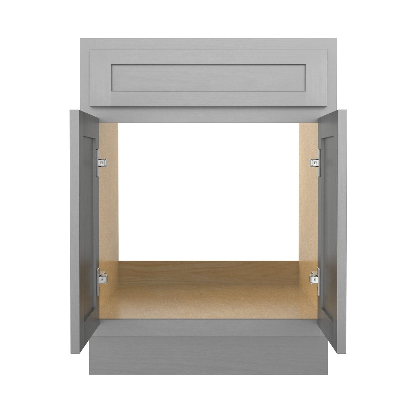 Meuble-lavabo de salle de bain Vanity Art en bois massif de 60 cm (24 pouces) avec lavabo simple.