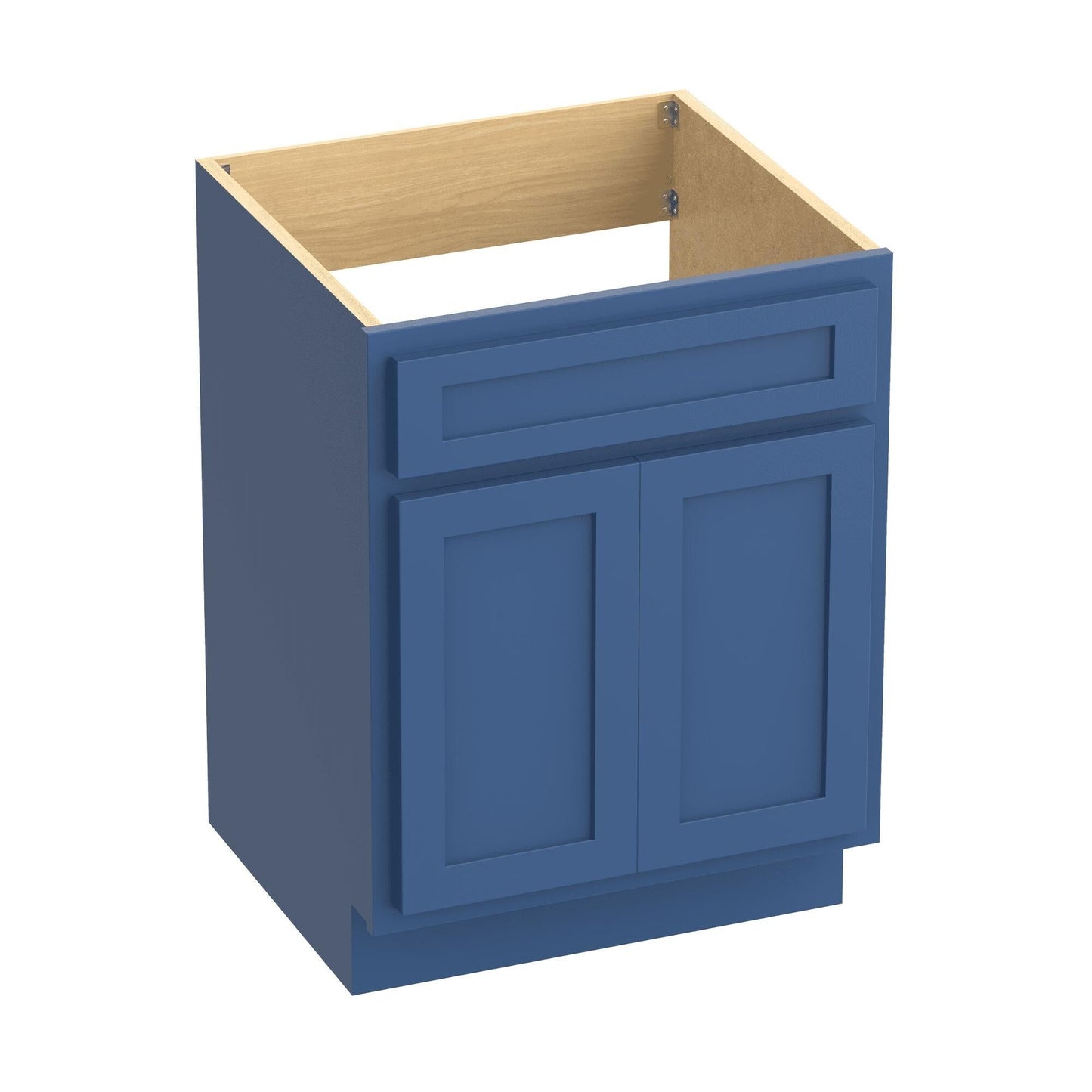 Meuble-lavabo de salle de bain Vanity Art en bois massif de 60 cm (24 pouces) avec lavabo simple.