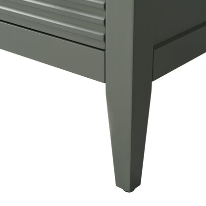 Meuble-lavabo double vasque Vanity Art 72 avec plan de travail en marbre composite.