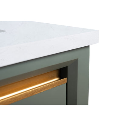 Meuble-lavabo Art pour salle de bain avec lavabo en céramique et plan de travail en marbre composite.