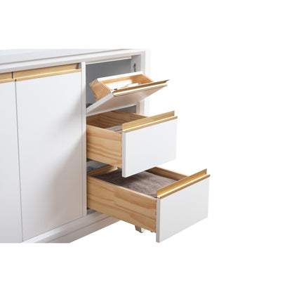 Meuble-lavabo Art pour salle de bain avec lavabo en céramique et plan de travail en marbre composite.