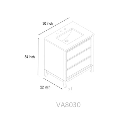 Meuble-lavabo Art pour salle de bain avec lavabo en céramique et plan de travail en marbre composite.