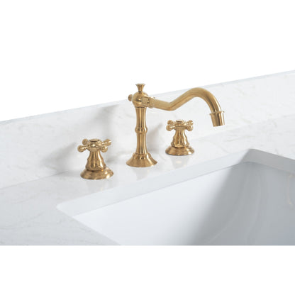 Meuble-lavabo Art pour salle de bain avec lavabo en céramique et plan de travail en marbre composite.