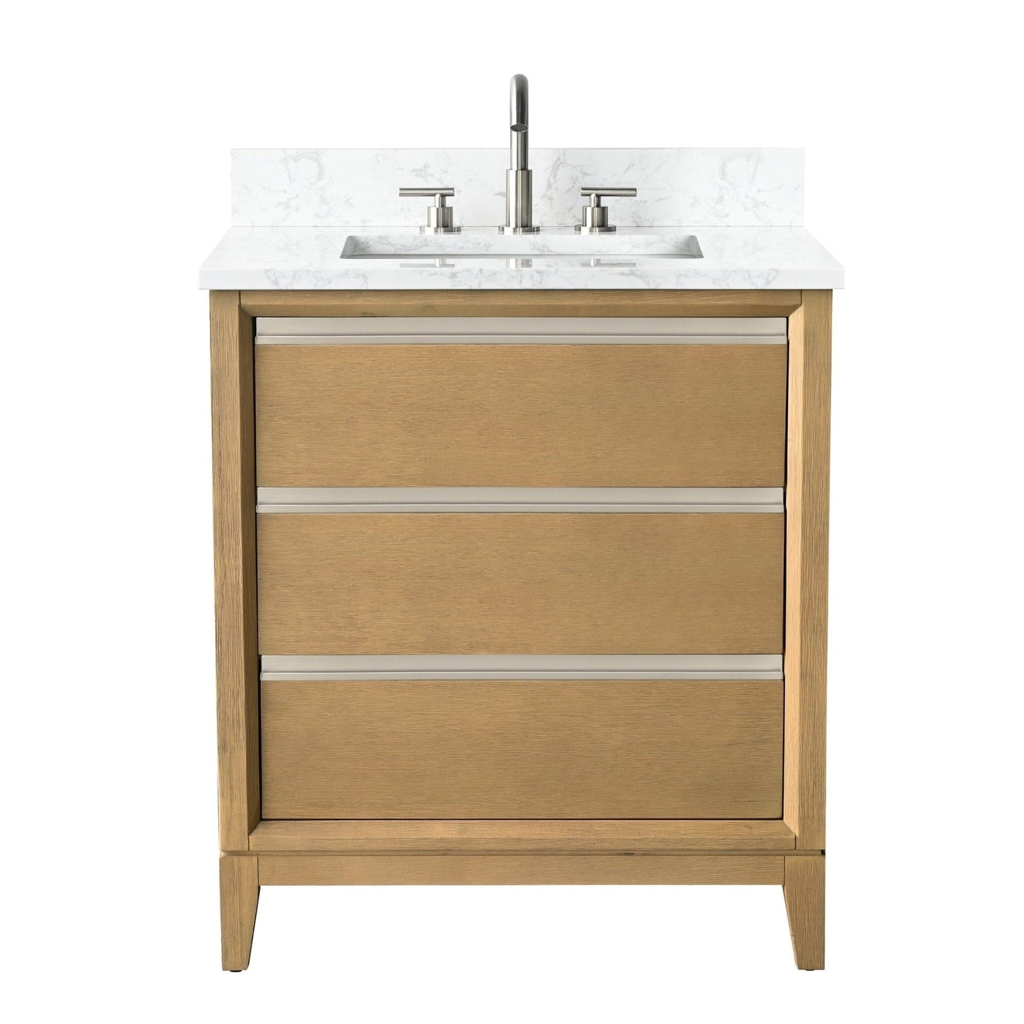 Meuble-lavabo Art pour salle de bain avec lavabo en céramique et plan de travail en marbre composite.