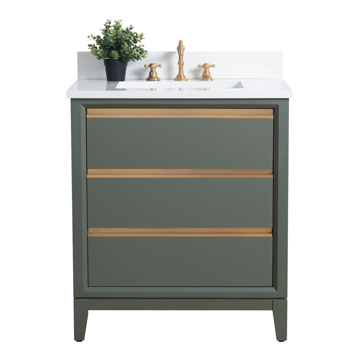 Meuble-lavabo Art pour salle de bain avec lavabo en céramique et plan de travail en marbre composite.