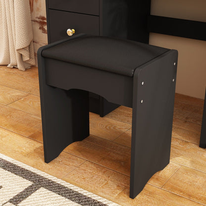 Coiffeuse avec miroir et lampe, table de maquillage avec tabouret pour la maison