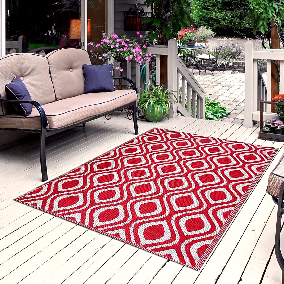 Venice Lightweight Reversible Recycled Plastic Outdoor Floor Mat/Rug