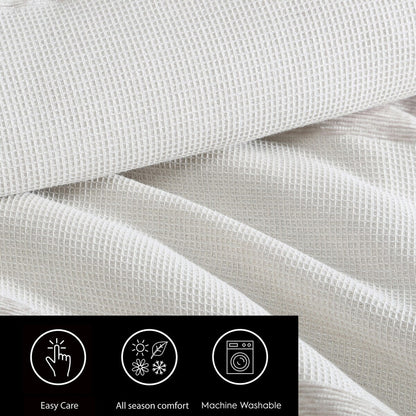 Ensemble de couette à rayures en chenille et en forme de gaufre beige de Vera Wang