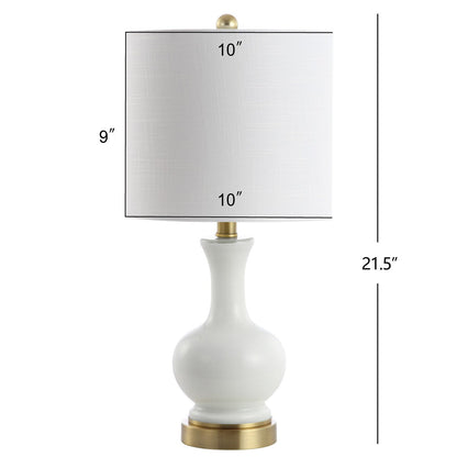 Lampe de table LED Vermont 22 en verre et métal, blanche (lot de 2) par JONATHAN Y